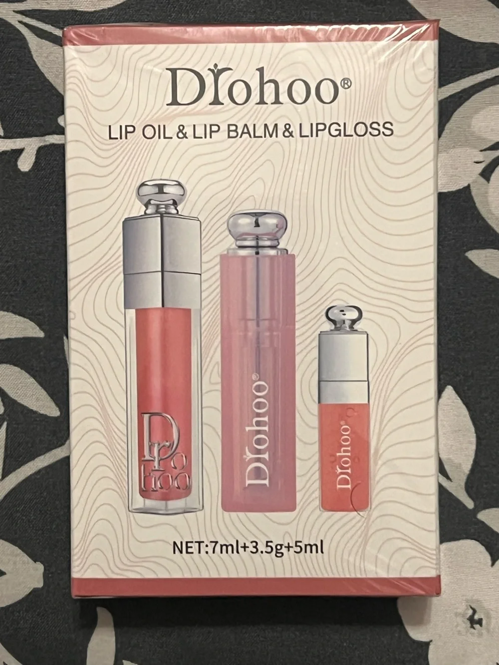 Drohoo Lip Care Gift Set | Lip Oil, Lip Balm & Lip Gloss Trio | New Sealed